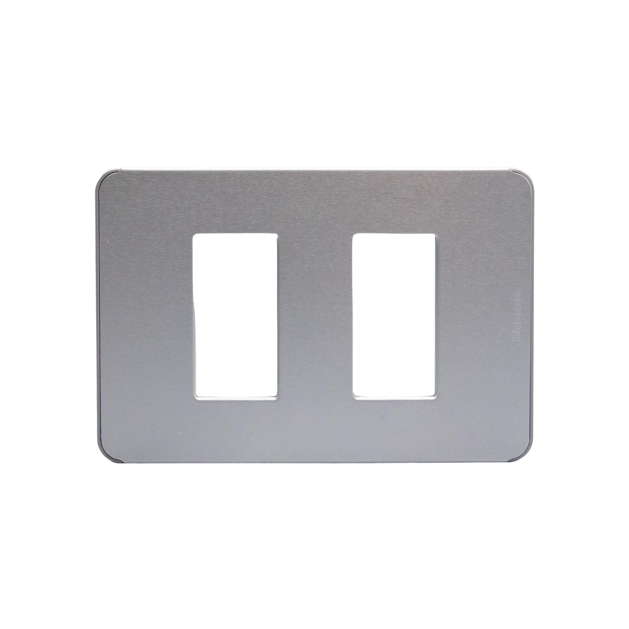 Placa 1+1P Aluminio JA4803M2AA — BTicino — Bticino