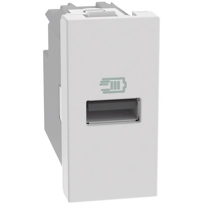 Cargador USB a 1 Módulo Blanco JW4191A — BTicino — Bticino