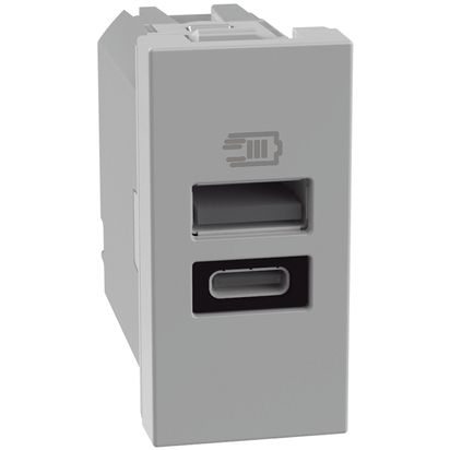 Cargador USB AC 1 Módulo Gris JG4191AC — BTicino — Bticino