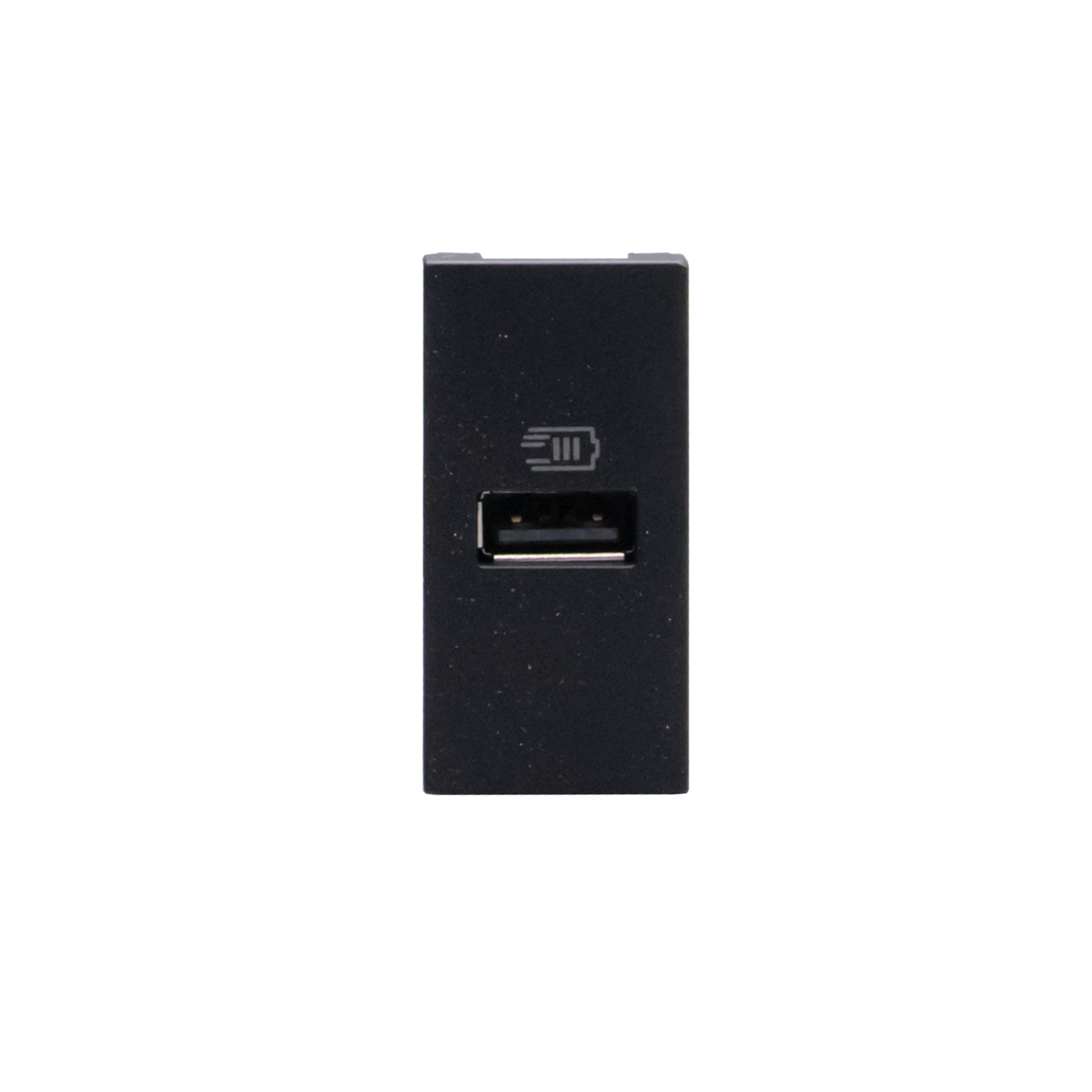 Cargador USB a 1 Módulo Negro JB4191A — BTicino — Bticino