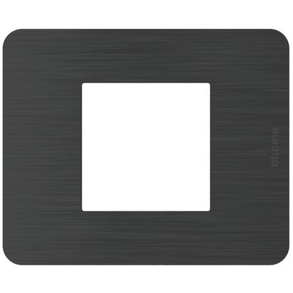 Placa 2P Niquel Negro JA4802EN — BTicino — Bticino
