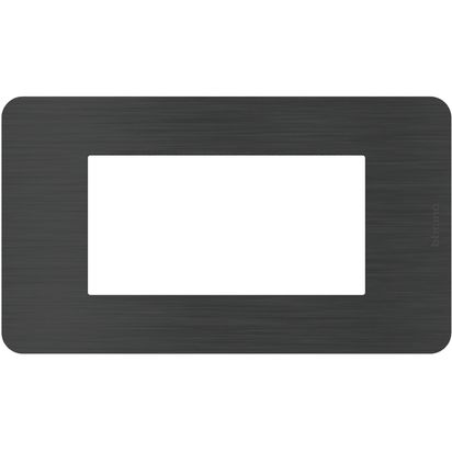 Placa 4P Niquel Negro JA4804EN — BTicino — Bticino