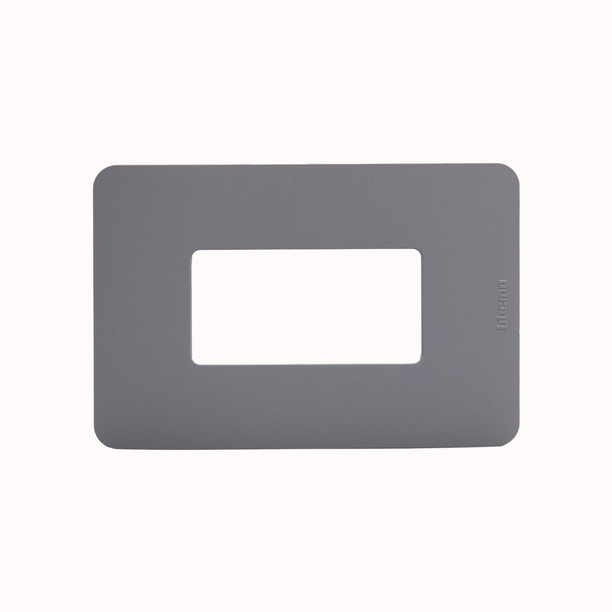 Placa Ps 3 Módulos Modular Gris JA4803PJG — BTicino — Bticino