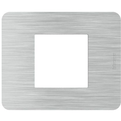 Placa 2P Ef Aluminio JA4802EA — BTicino — Bticino