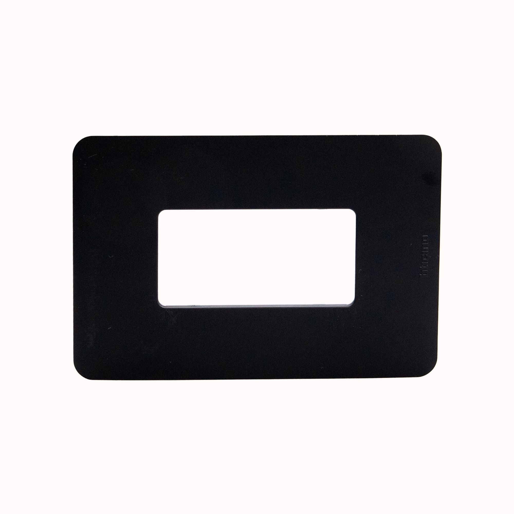 Placa Ps 3 Módulos Modular Negro JA4803PJB — BTicino — BTicino