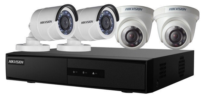 Kit 4 Camaras de Seguridad 2DOMO 2BALAS Mas Dvr 1TB DS-J142I_7208HGHI — Hikvision — Hikvision
