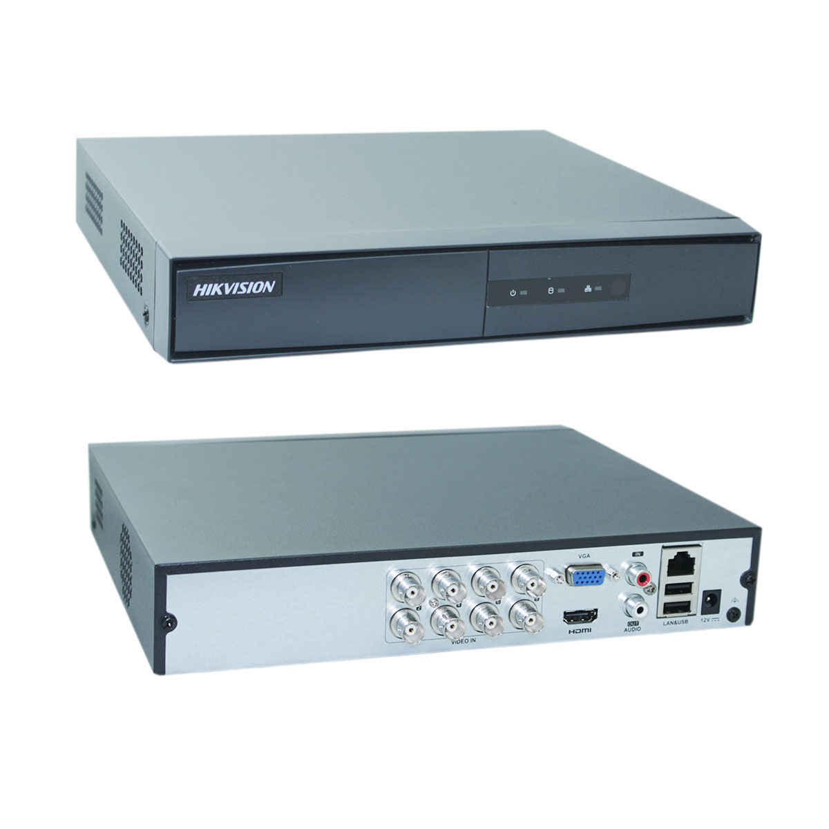 N S Grabador Analogo Dvr 720P 8CH+2IP 1HDD 1U 1AUDIO-INPUT DS-7208HGHI-F1_N_S-DS-7208HGHI-F1 — Hikvision — Hikvision