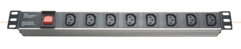 Pdu 19 8 Enchufes C13 + C14 + Boton Seg Con Cable: 2M Net N-1008WKPW19A — FNX — FNX