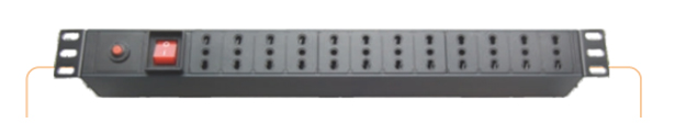 Pdu 19 12 Enchufes Italianos 10/16 + Boton Seg + Sobrecarga Con Cable: 2M Net N-1012WGZKPB19A — FNX — FNX