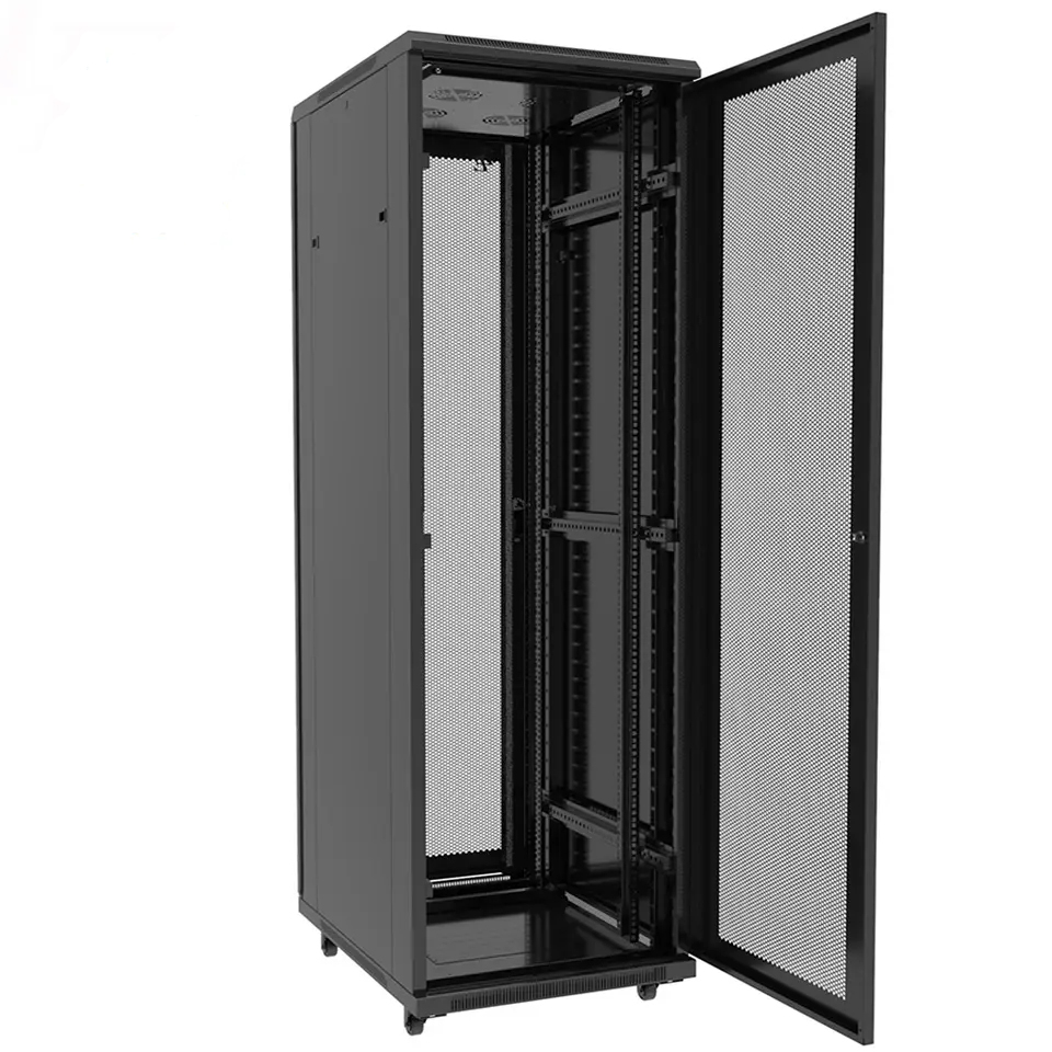 Gabinete Rack 19'', RAL7021 42U Prof: 800 P/ Micro Net KD-002-6842 — FNX — FNX