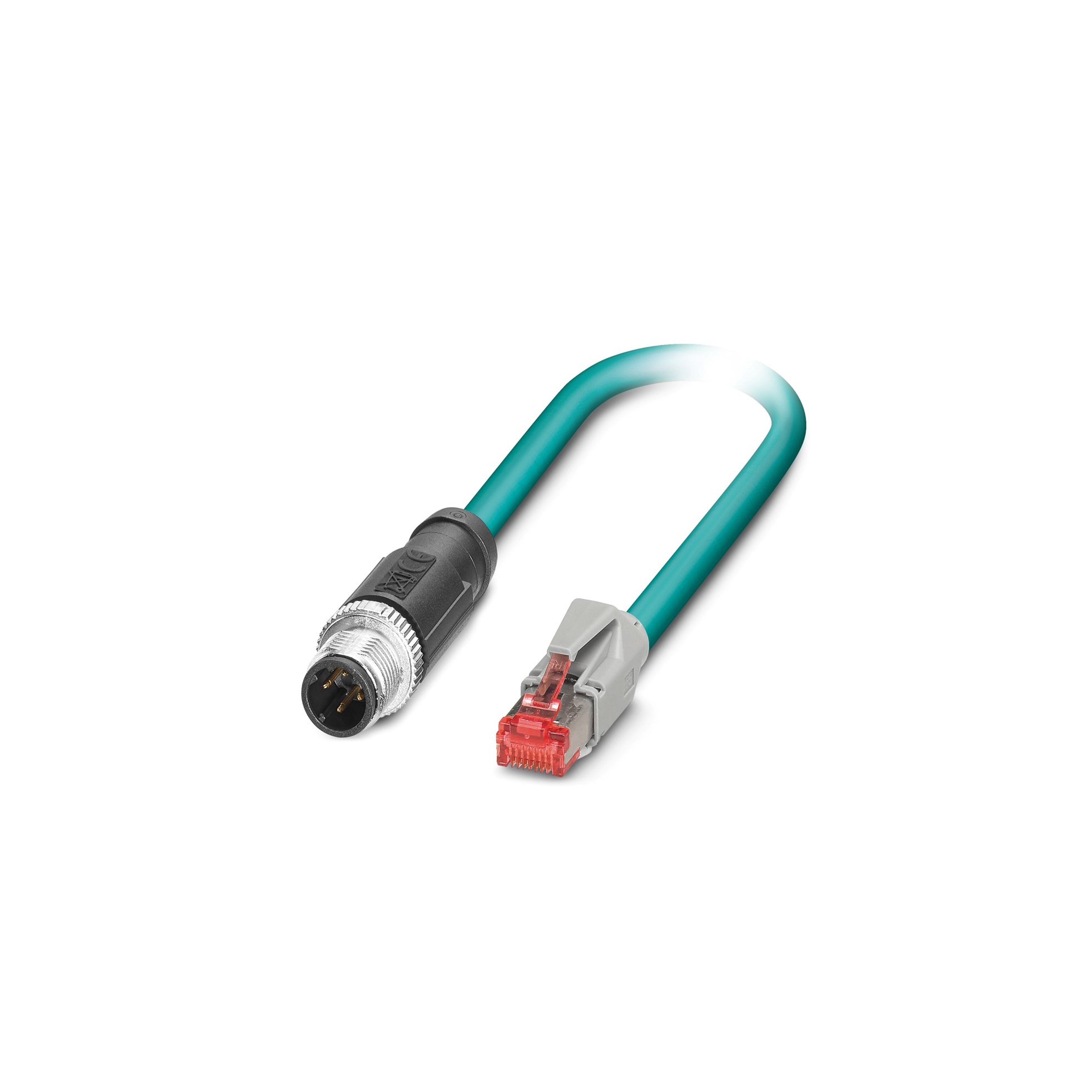 Pc Patch Cord M12 D/RJ45 CAT5 5MT PUR Az/ag IP20 1407362 — Phoenix Contact — Phoenix