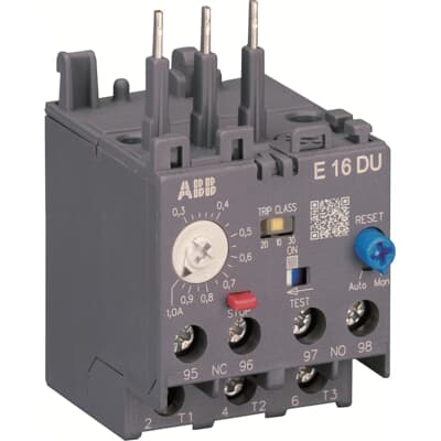 Relé TERMICO ELECTRONICO E16DU-6.3 REG: 1SAX111001R1104 ABB — ABB