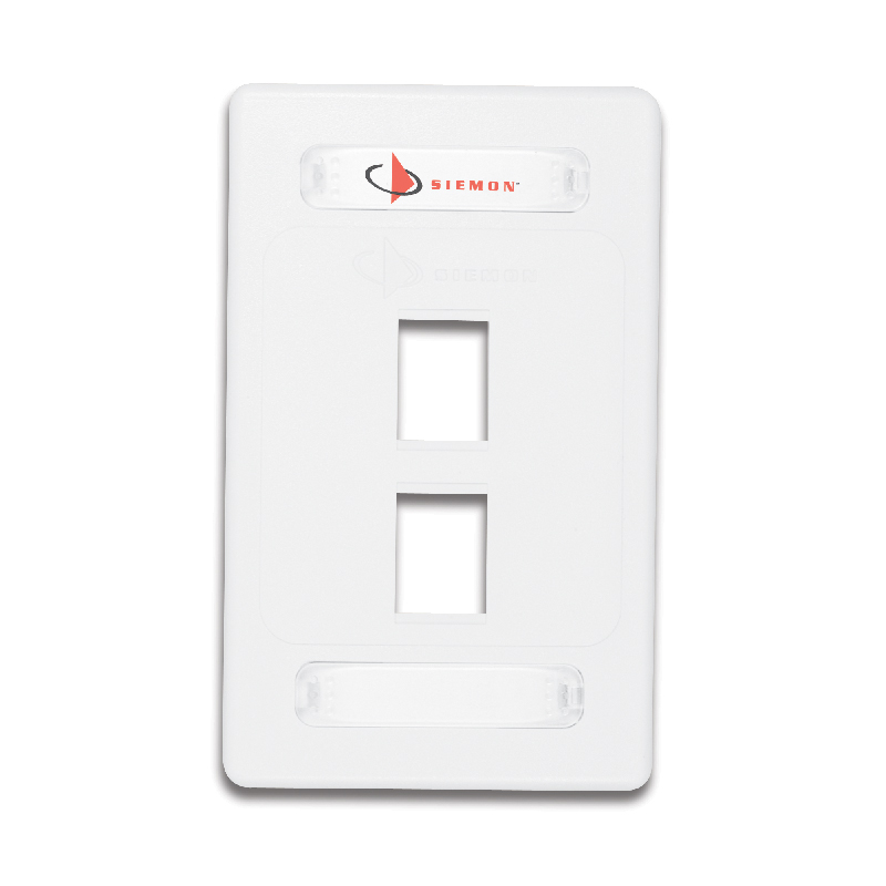 Faceplate 2 Puertos Blanco 10GMX-FPS02-02 — Siemon — Siemon