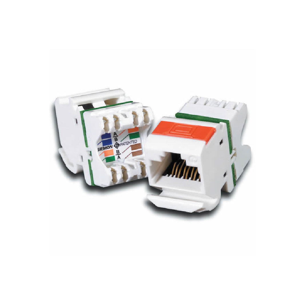 Modulo Hembra Max Cat 6 Blanco Keystone MX6-K02 — Siemon — Siemon