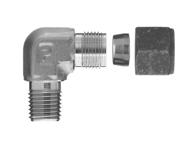 Pk Codo 90° Tubo 3/8 X 1/4 Mcho NPT 6-4-CBZ-SS  Parker — Parker