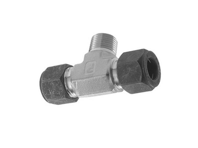 Pk Tee Tubo 1/2X 1/2MCHO NPT X Tubo 1/2 8-8-8-SBZ-SS — Parker — Parker