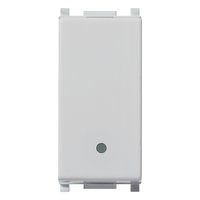 Conmutador 1P 10 Ax 250V~. Iluminable en Disco. Tecla Sustituible. Silver 14004.SL — Vimar — Vimar