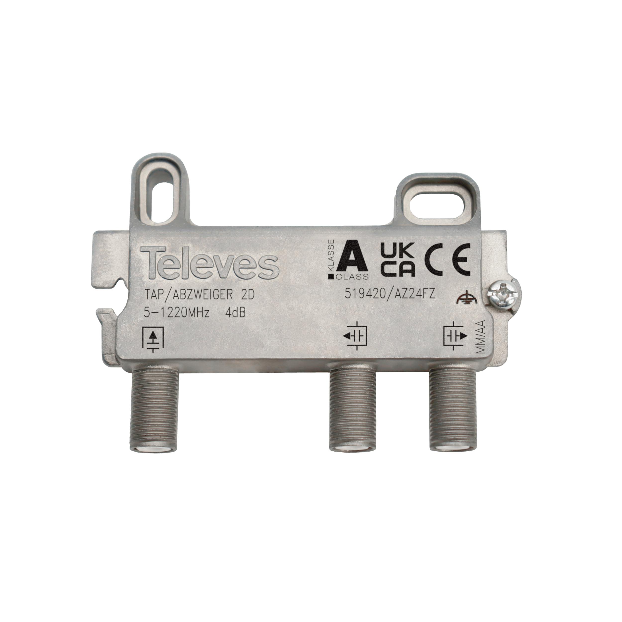 Derivador Terminal 5-1220MHz F 2D 4dB 519420 — Televes — Televes