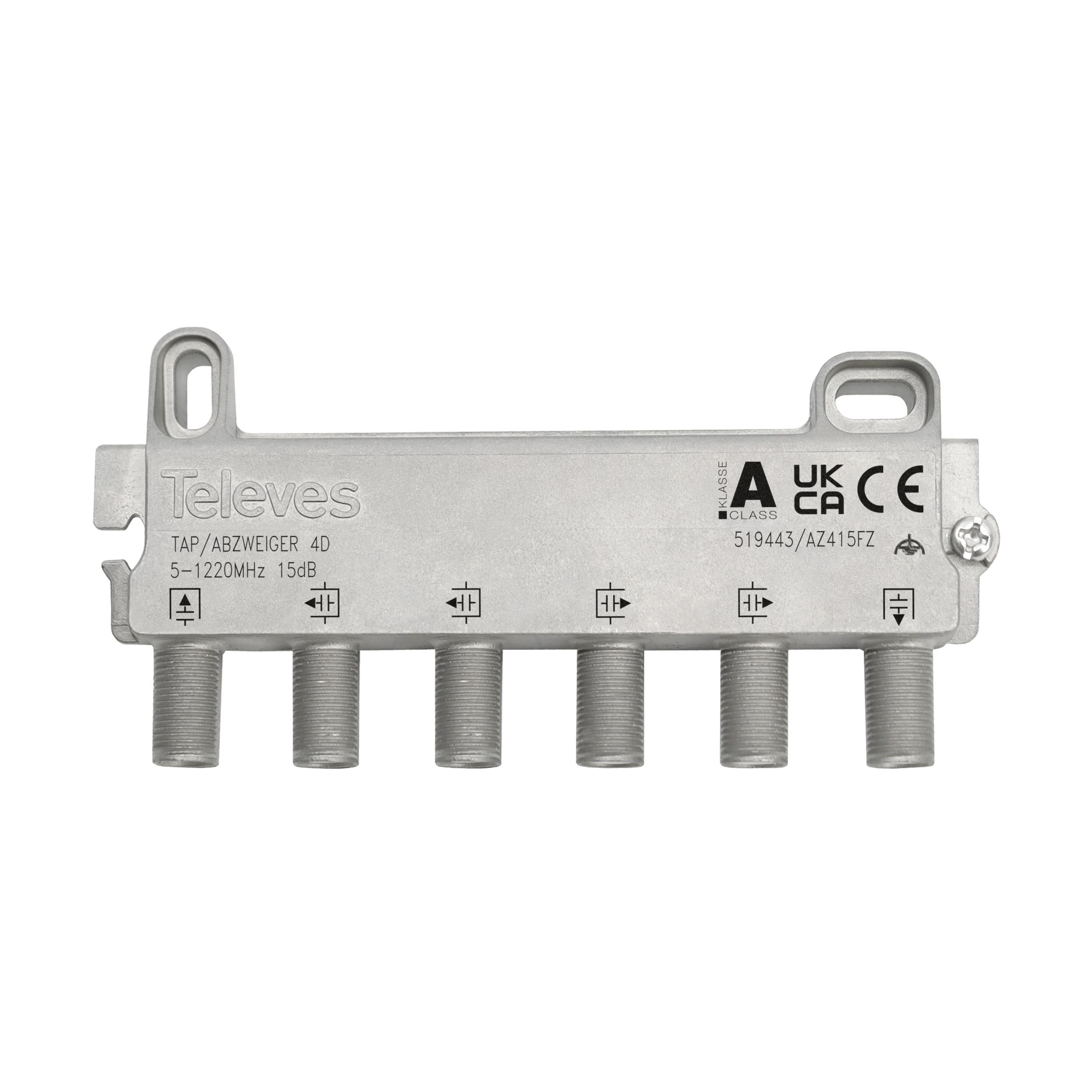 Derivador 5-1220MHz F 4D 15dB 519443 — Televes — Televes