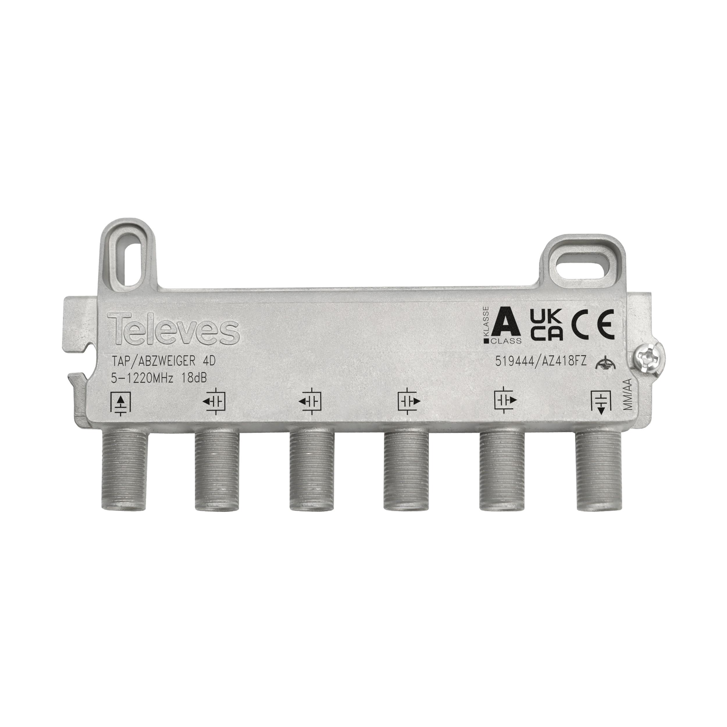 Derivador 5-1220MHz F 4D 18dB 519444 — Televes — Televes