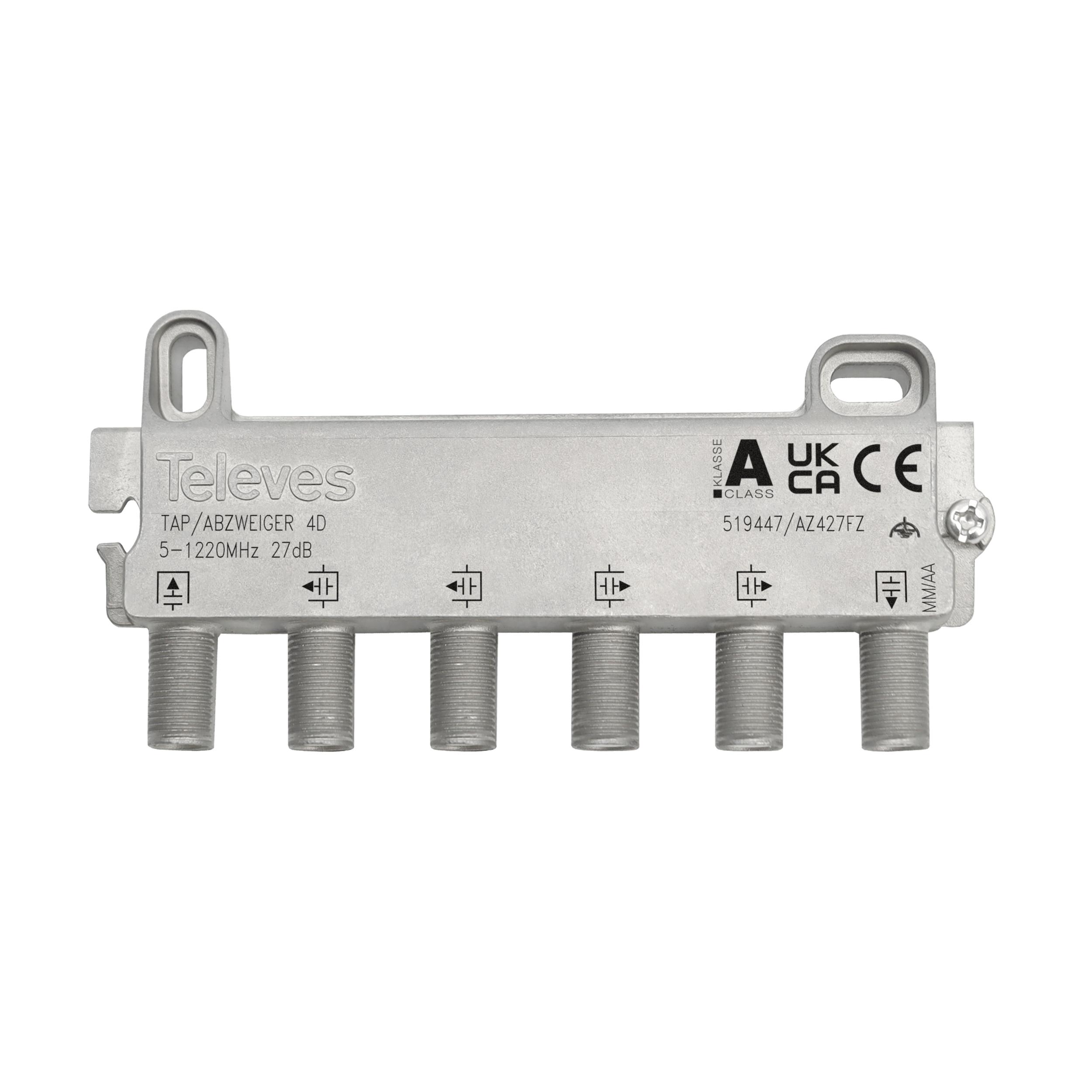 Derivador 5-1220MHz F 4D 27dB 519447 — Televes — Televes