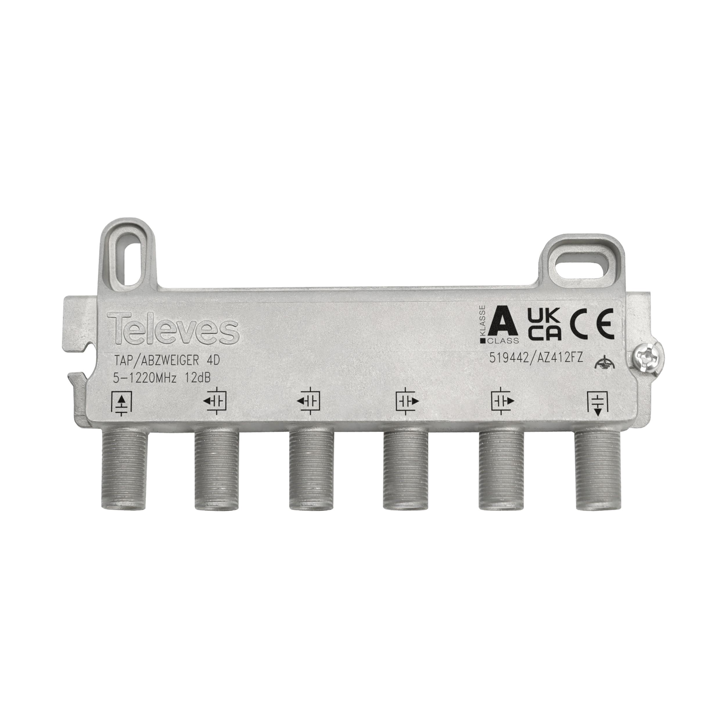 Derivador 5-1220MHz F 4D 12dB 519442 — Televes — Televes