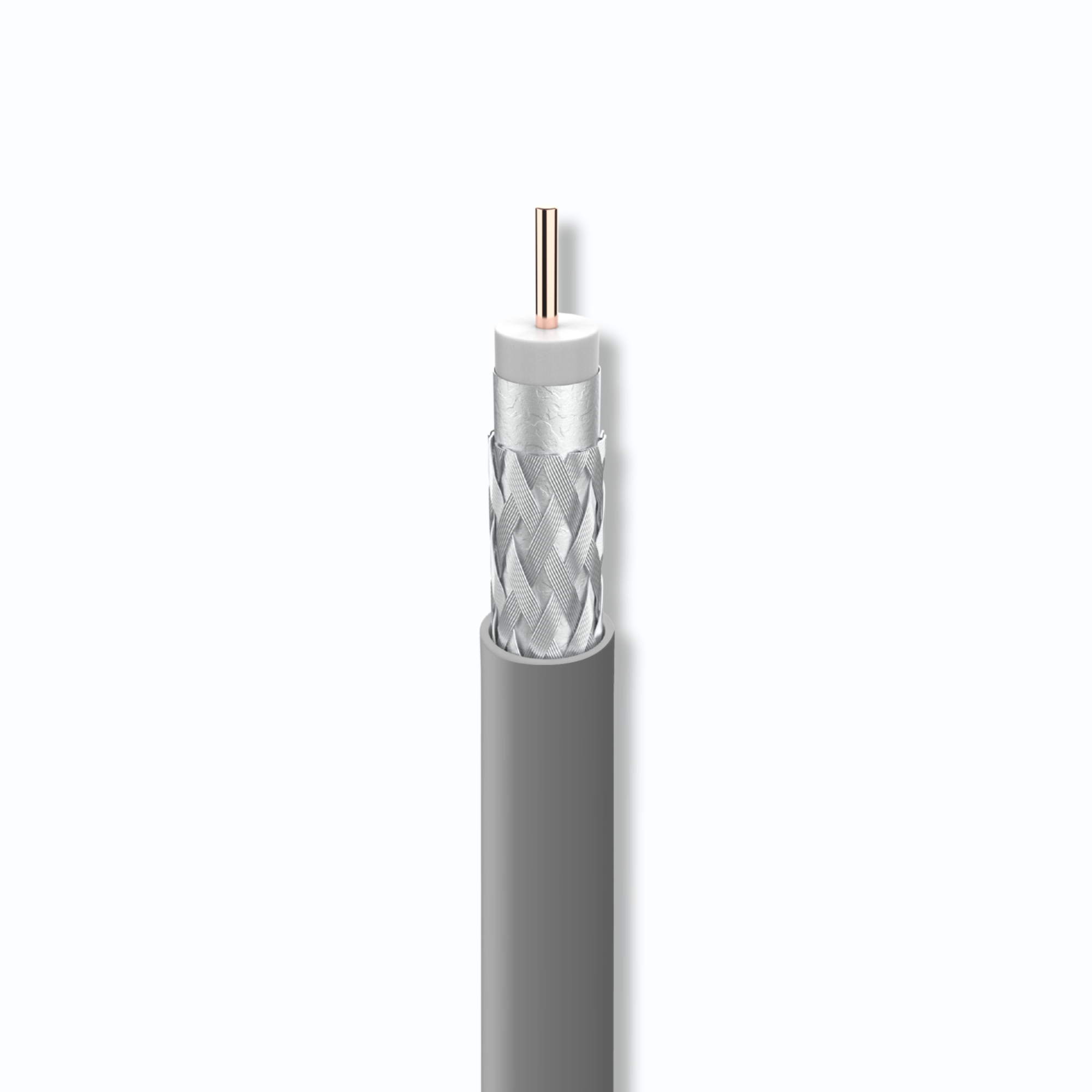 Cable COAXIAL(RG6) T-100 Lsfh Eca Cl a 16VATC 1,13/4,7/6.6mm Gris 250M 212661 — Televes — Televes