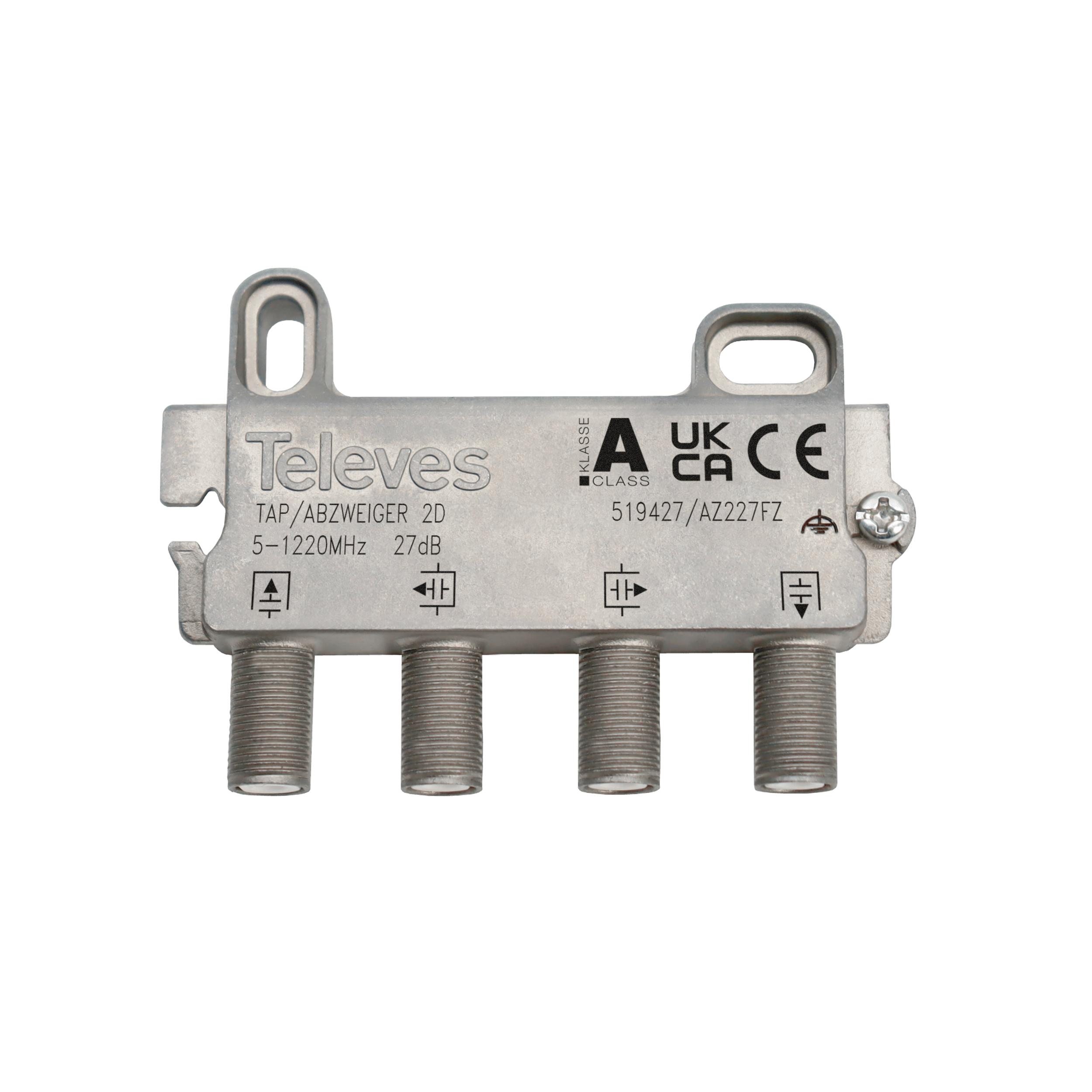 Derivador 5-1220MHz F 2D 27dB 519427 — Televes — Televes