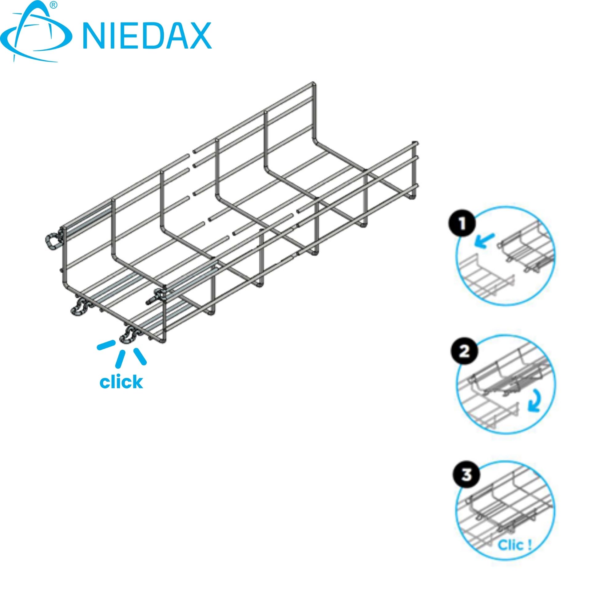 Bandeja 105x200mm (Hg) (X Tira 3MT) 712175 — Niedax — Niedax