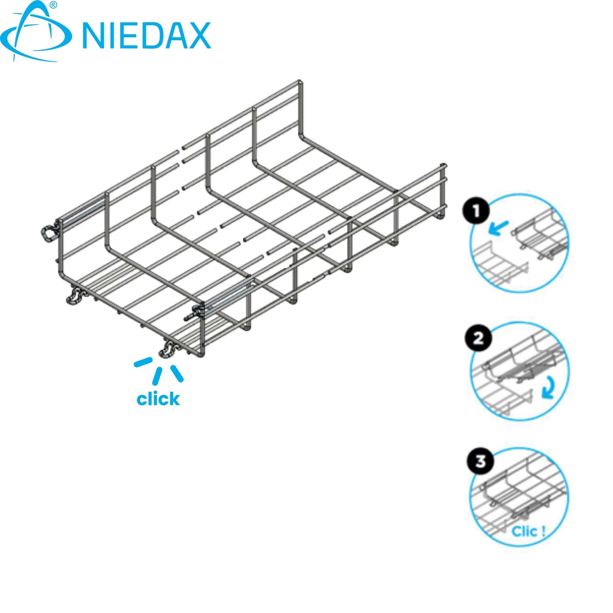 Bandeja 105x300mm (Hg) (X Tira 3MT) 712182 — Niedax — Niedax