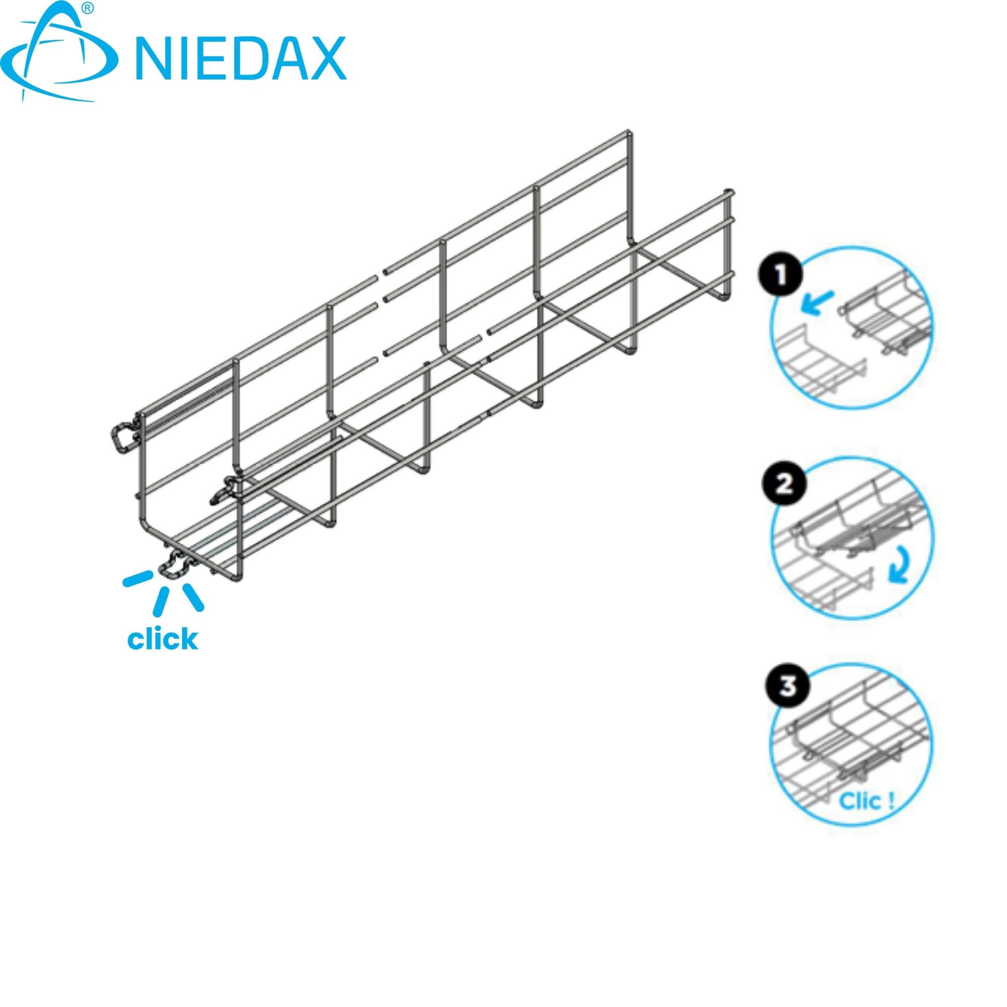 Bandeja 105x100mm (Hg) (X Tira 3MT) 712151 — Niedax — Niedax