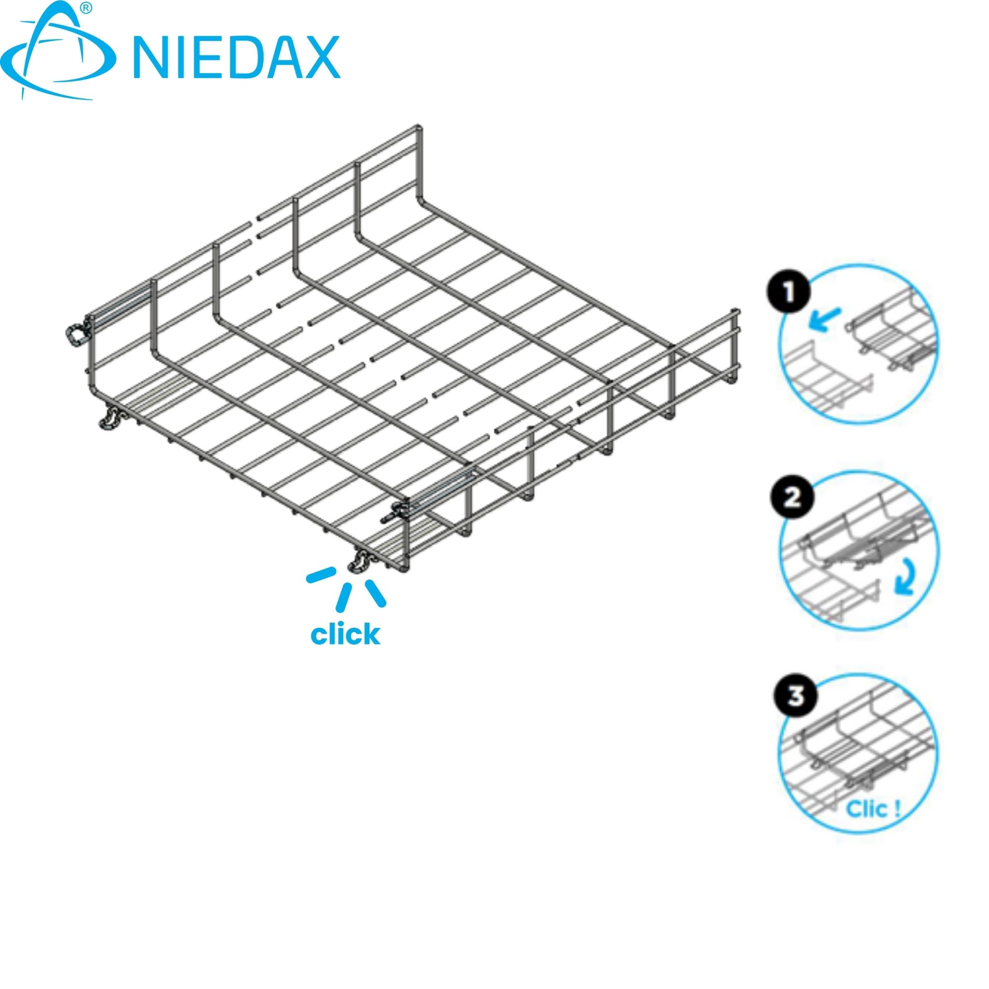Bandeja 105x500mm (Ez) (X Tira 3MT) 711413 — Niedax — Niedax