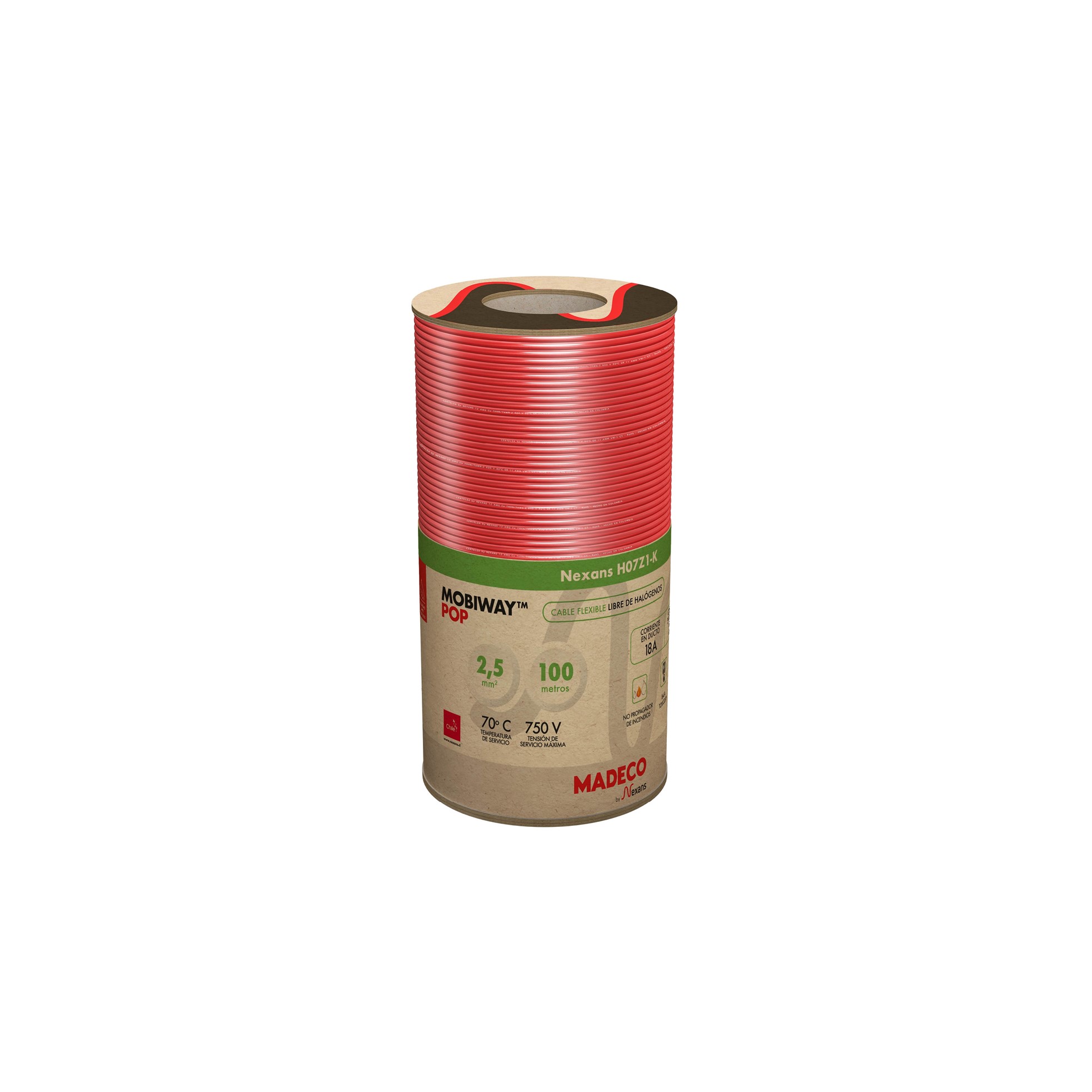 CABLE libre de halógenos 2,5 MM RJ 750V R100 10056744 Nexans — Nexans