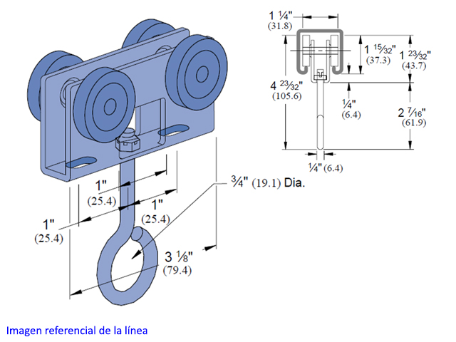 Trole Doble Con Gancho P-2751 Eg P2751 Eg — Unistrut — Unistrut