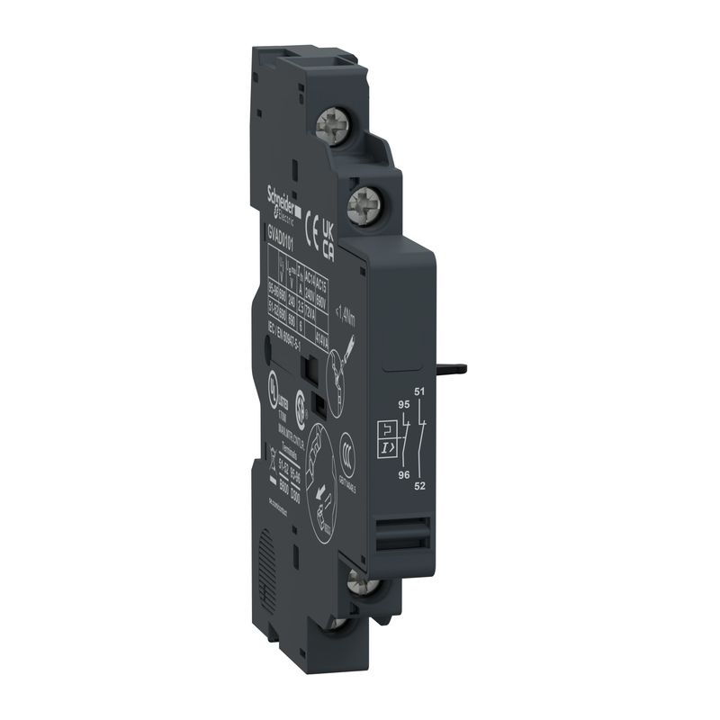 Contacto de señalización de defecto mas contacto auxiliar - nc - nc(defecto) GVAD0101 — Schneider Electric — Schneider Electric