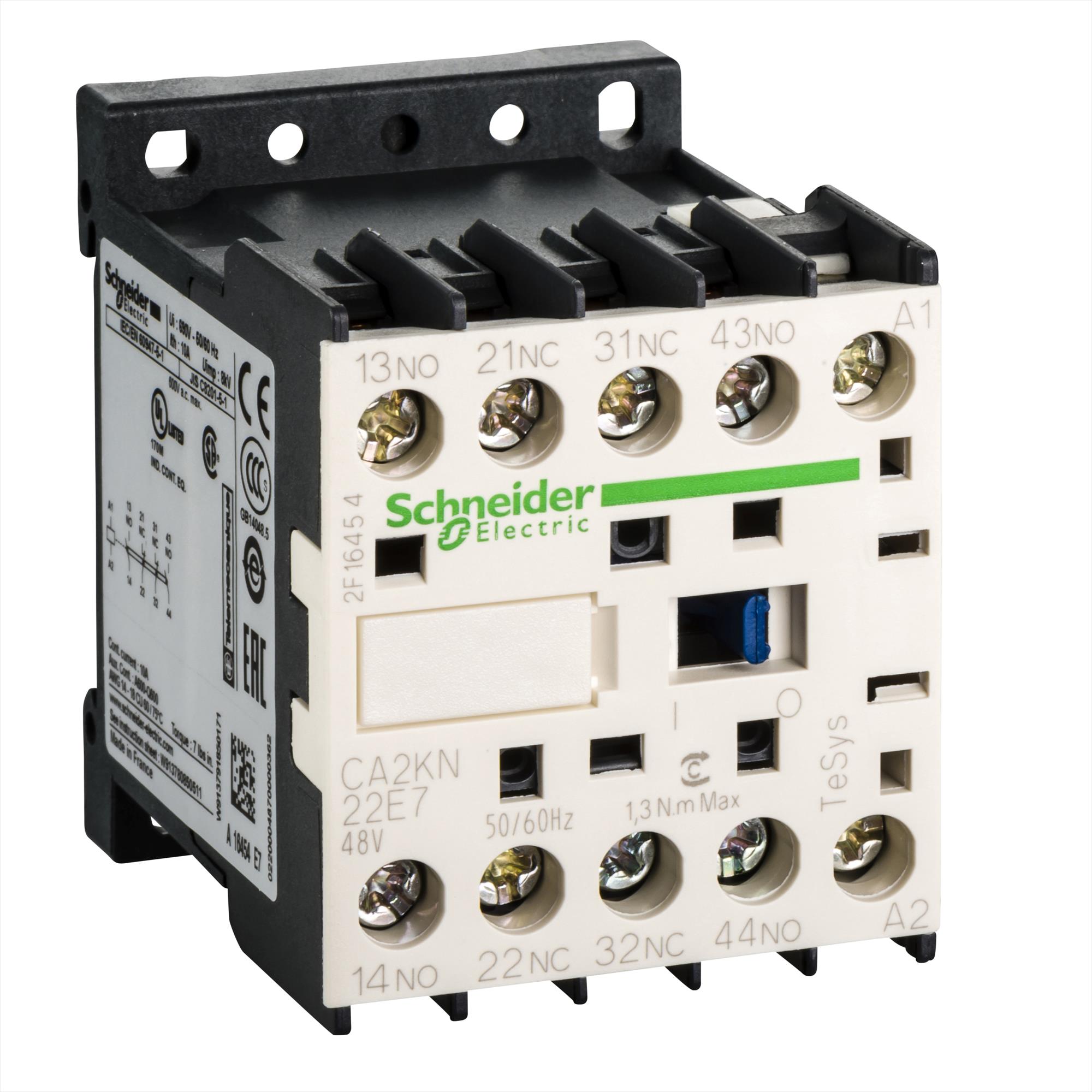 Contacto auxiliar 10A 2NA+2NC bob 690VAC CA2KN22E7 — Schneider Electric — Schneider Electric