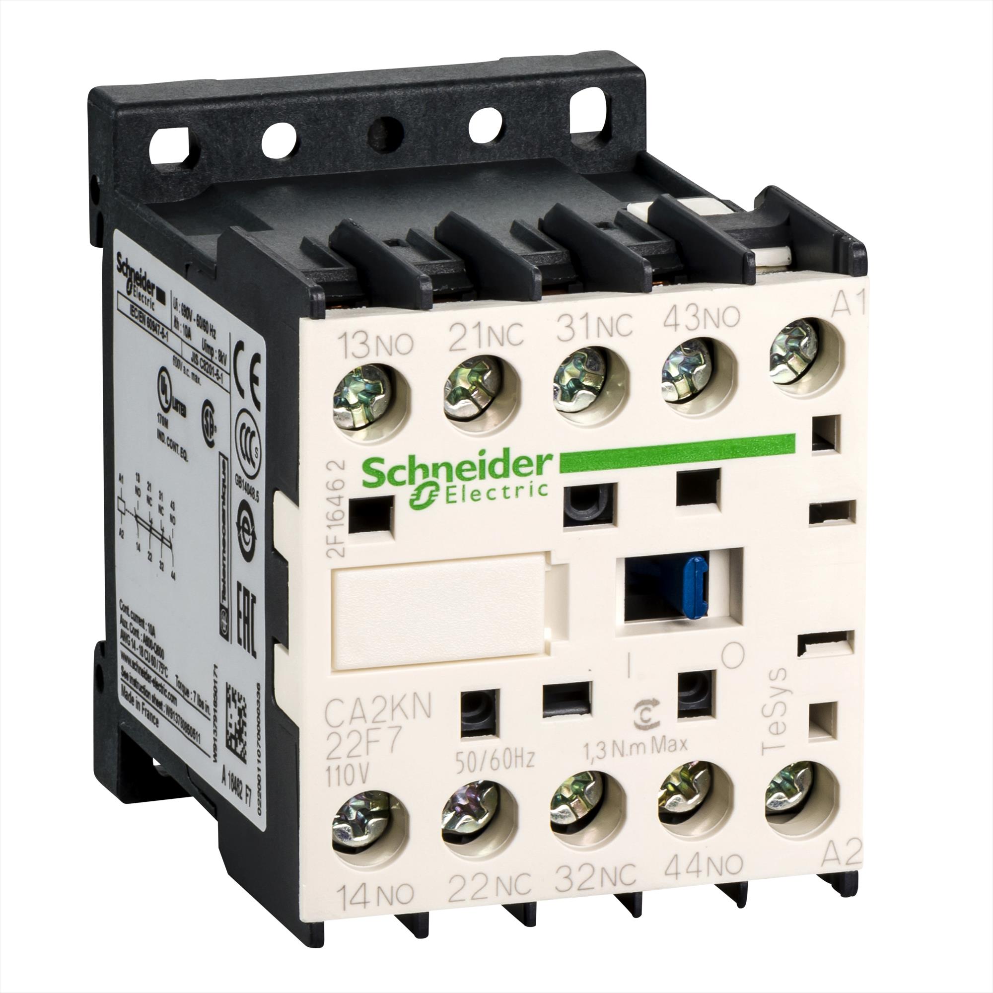 Contacto auxiliar k 2NA+2NC bob 110VAC CA2KN22F7 — Schneider Electric — Schneider Electric