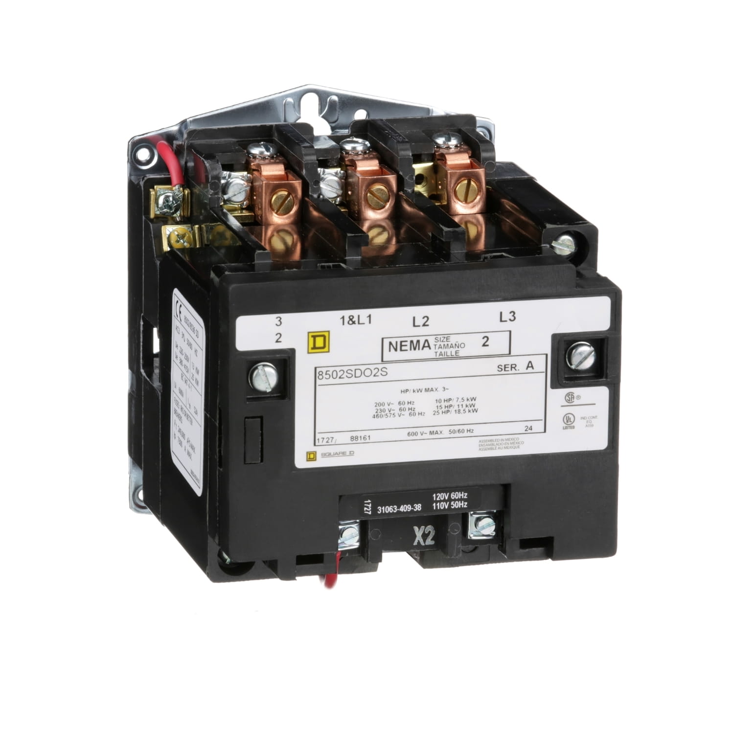 Contactor 3x45A bobina 220V 8502SDO2V03 Schneider — Schneider Electric
