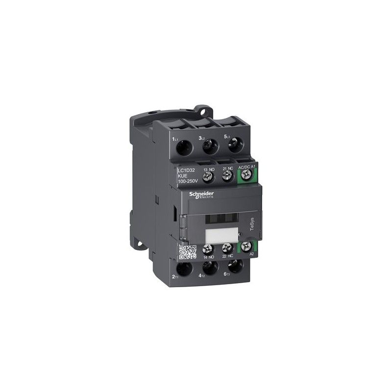 Contactor 32A bobina 250VAC 1NA+1NC LC1D32KUE Schneider — Schneider Electric