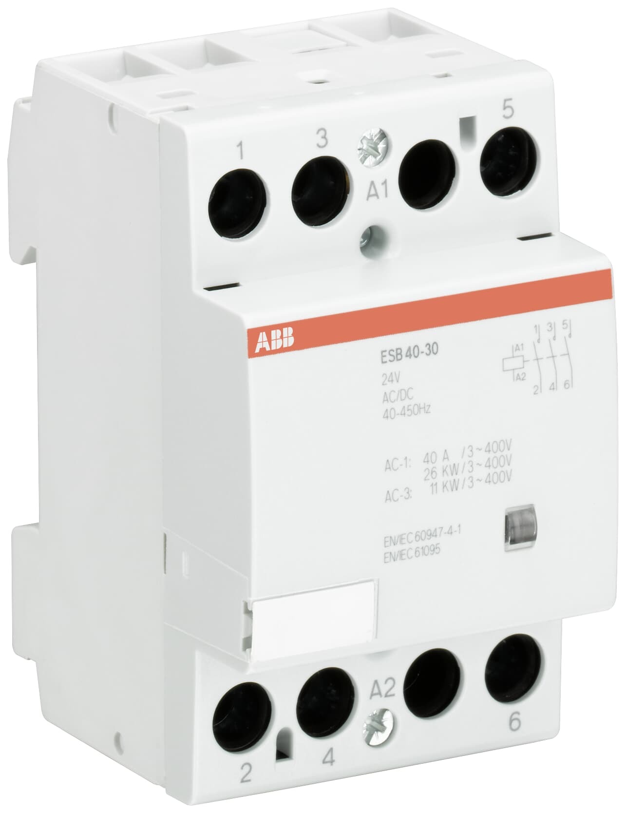 Contactor 40A bobina 230VAC 2NA GHE3491402R0006 ABB — ABB