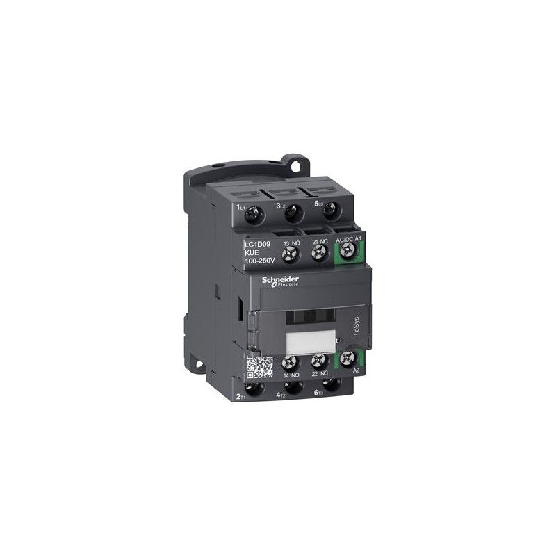 Contactor 9A bobina 250VAC 1NA+1NC LC1D09KUE Schneider — Schneider Electric