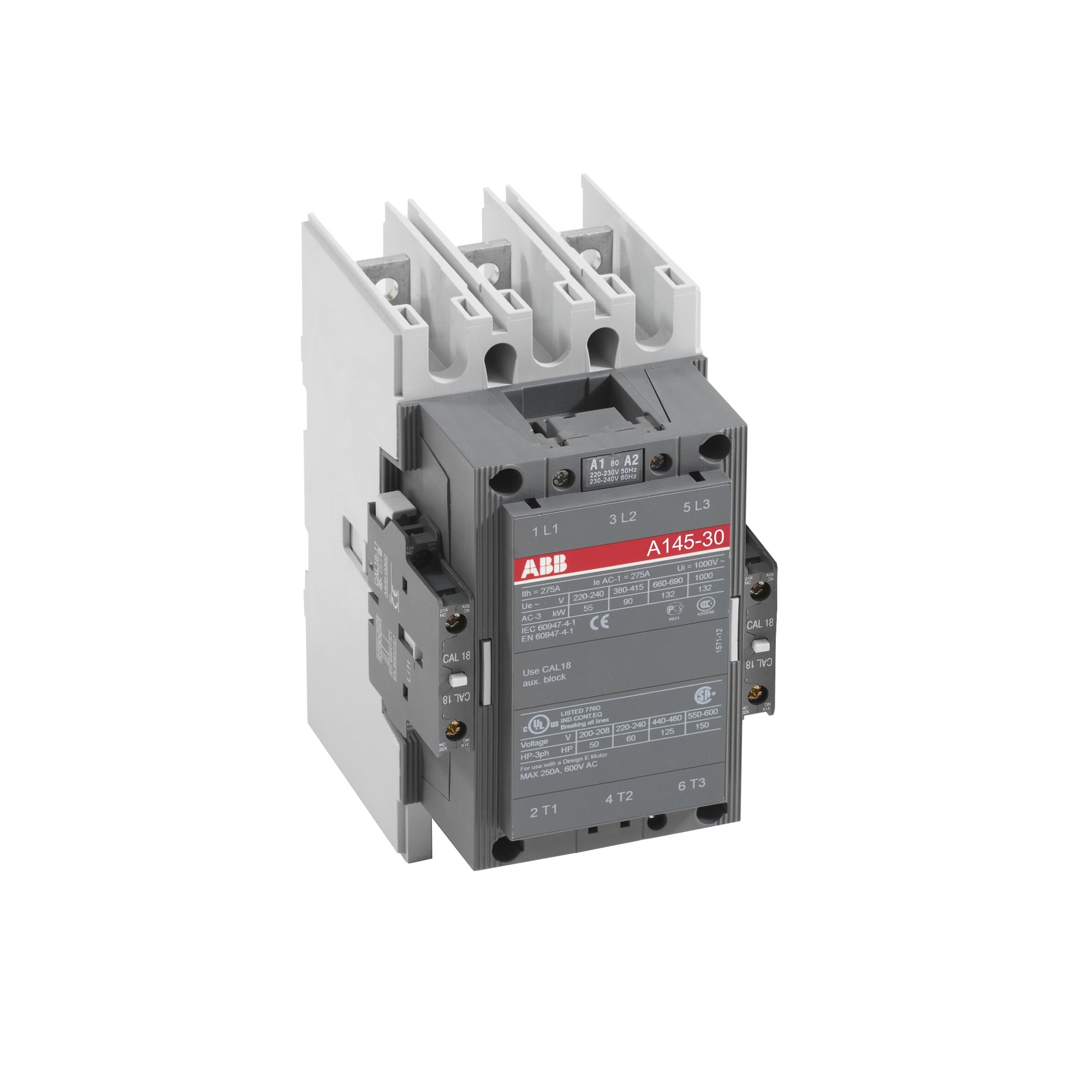 Contactor 3x145A bobina 110V 1SFL471001R8422 ABB — ABB