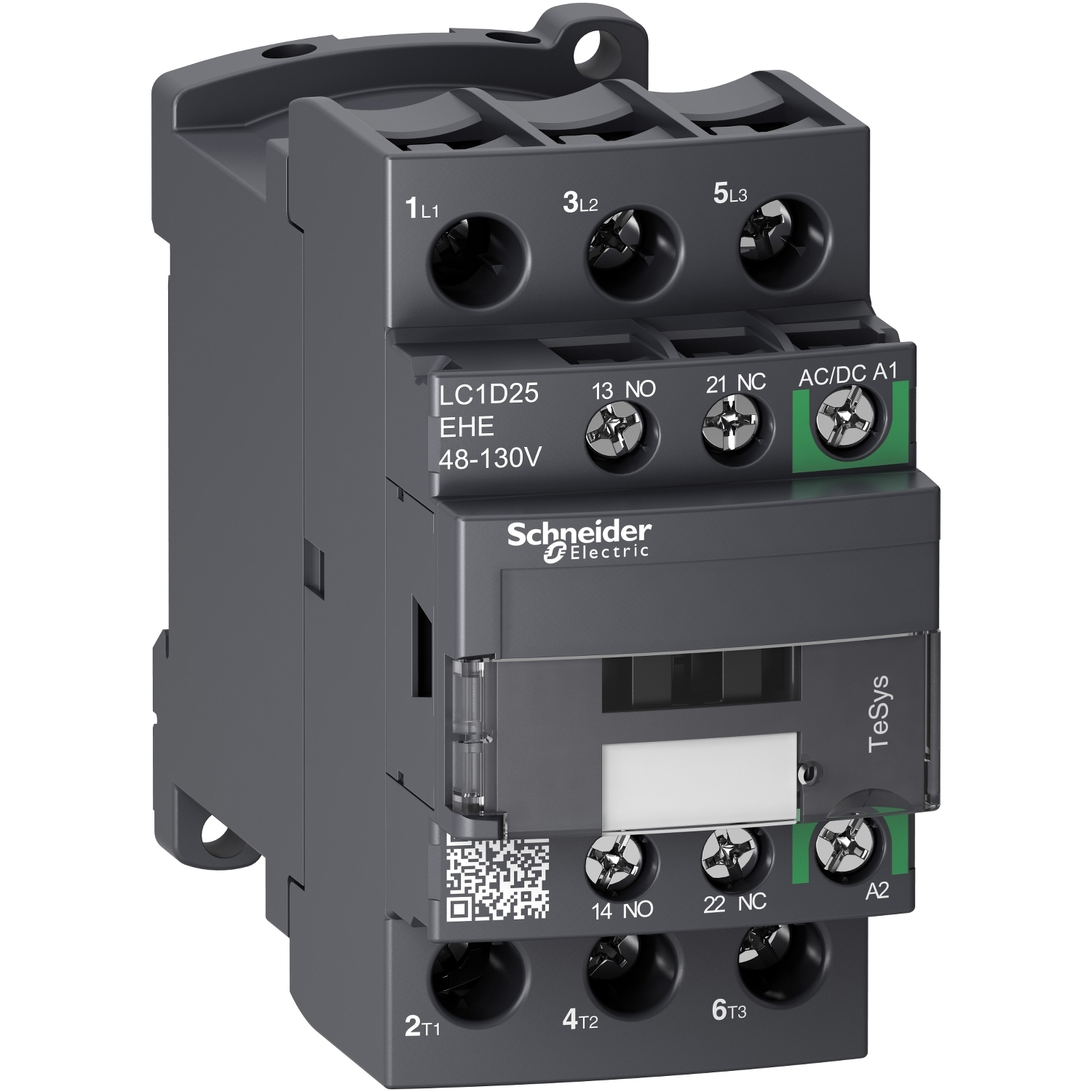 Contactor 25A bobina 130VAC 1NA+1NC LC1D25EHE Schneider — Schneider