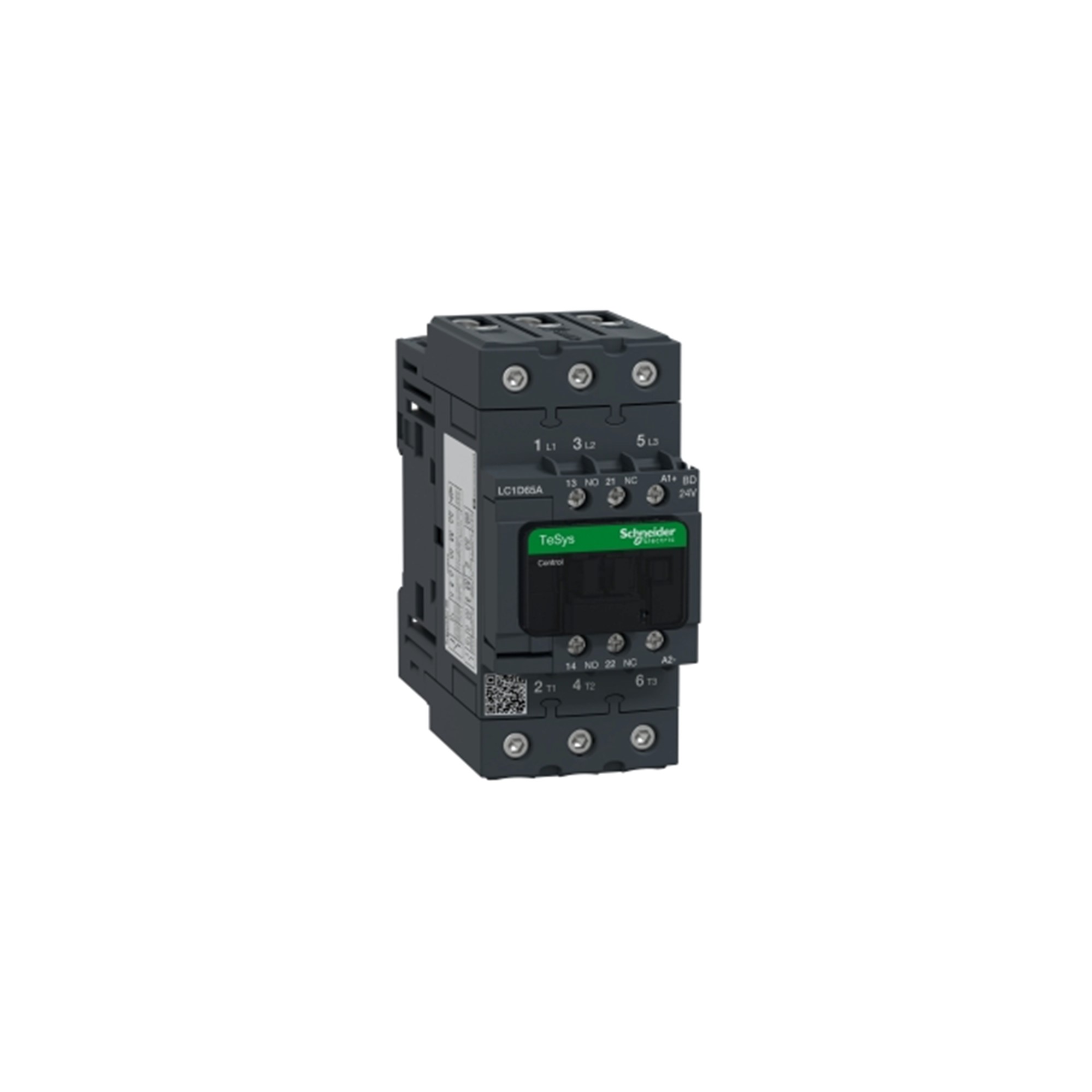 Contactor 65A bobina 24VDC NA+NC LC1D65ABD Schneider — Schneider