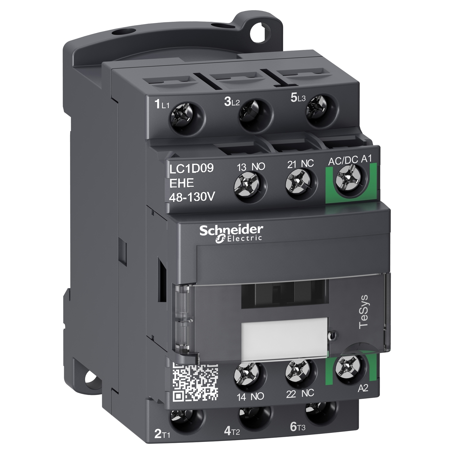 Contactor 9A bobina 130VAC 1NA+1NC LC1D09EHE Schneider — Schneider