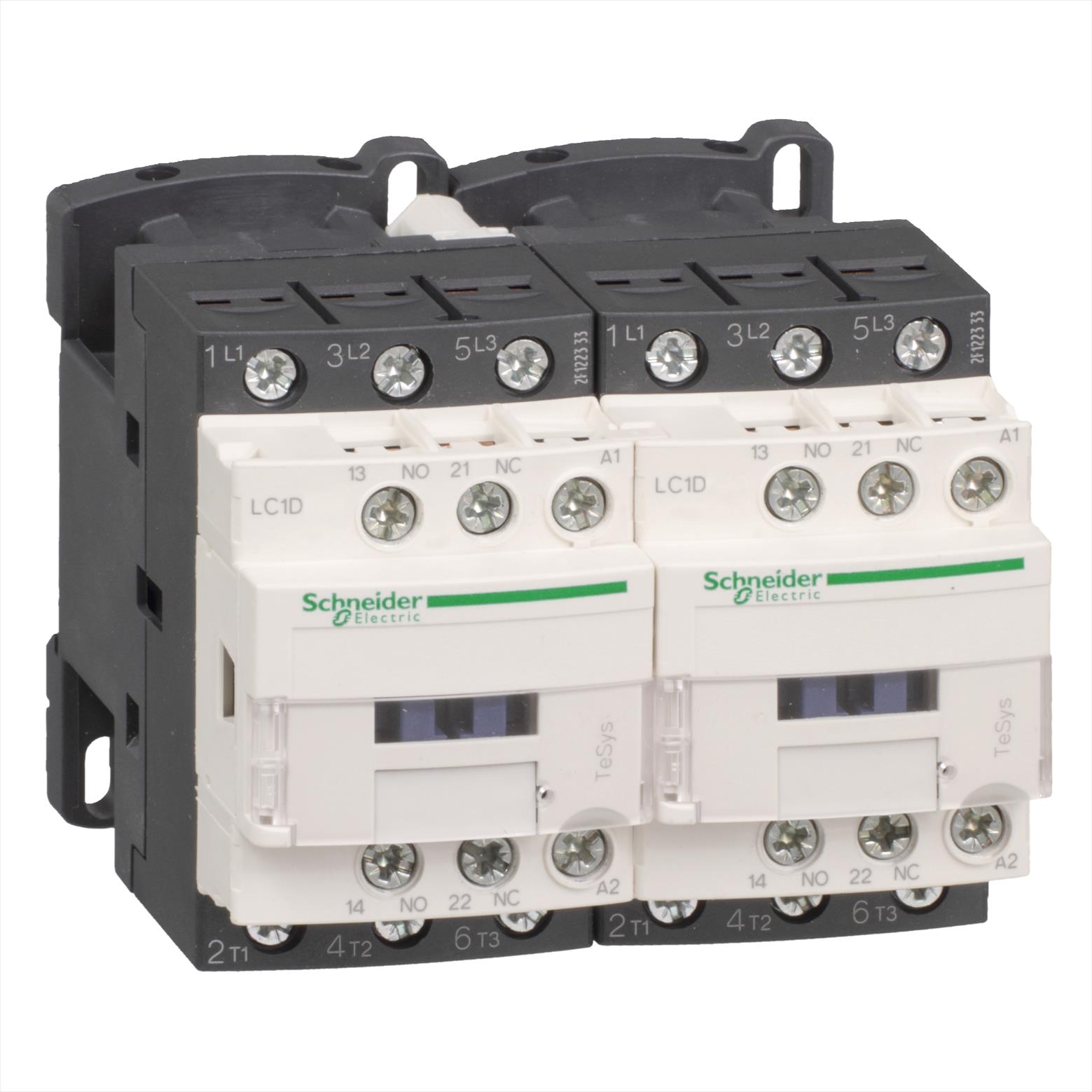 Contactor 9A bobina 24VDC NC+NA LC2D09BD Schneider — Schneider