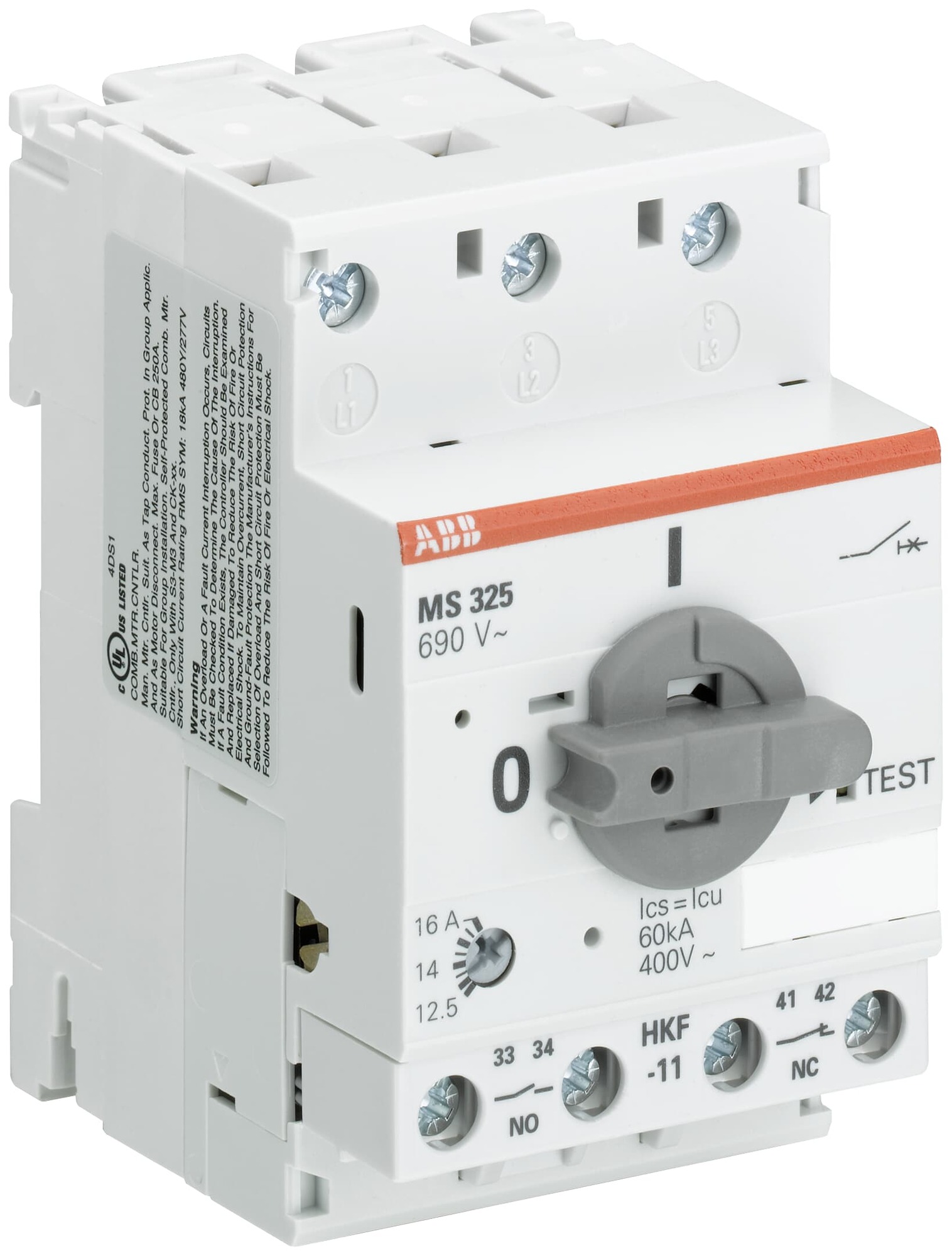 Guardamotor MS325-1.6 Reg: 1.00/1.60+CONT Aux F 1SAM150005R0006 — ABB — ABB