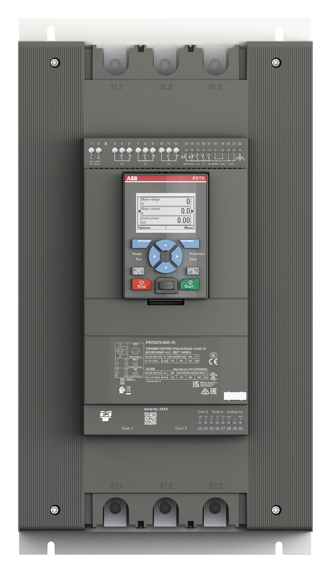 Partidor Suave Trif 200kW 400V 370A 1SFA898115R7000 — ABB — ABB
