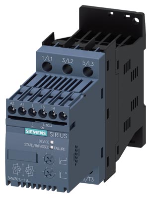 Partidor Suave S00 3kW 400V 24VAC/dc 3RW3014-1BB04 — Siemens — Siemens