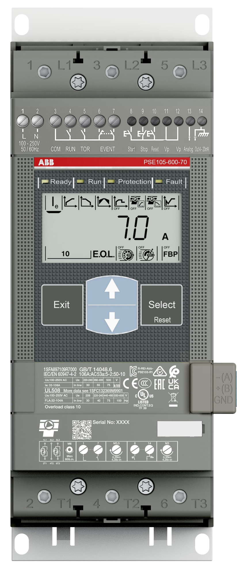 Partidor Suave Trif 55kW 400V 106A (1SFA 1SFA897109R7000 — ABB — ABB